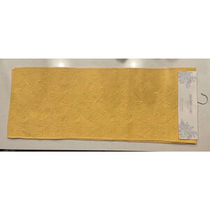 SHABBY CHIC TABLE RUNNER EMBROIDERED LEMONS 14 X 72 YELLOW NWT